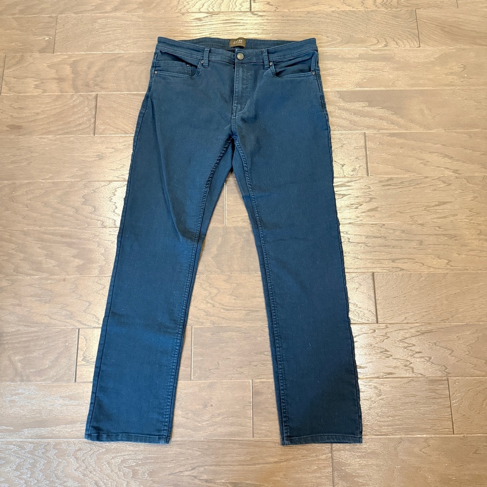 JACHS Men’s Slim Stretch Chino Pants – Navy Blue, Size 34×32